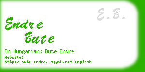 endre bute business card